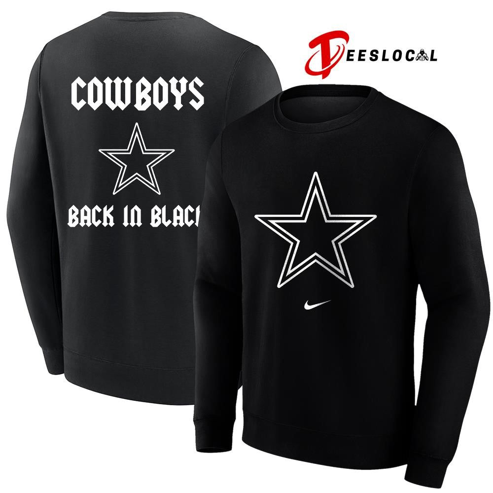 Dallas Cowboys back in black logo shirt