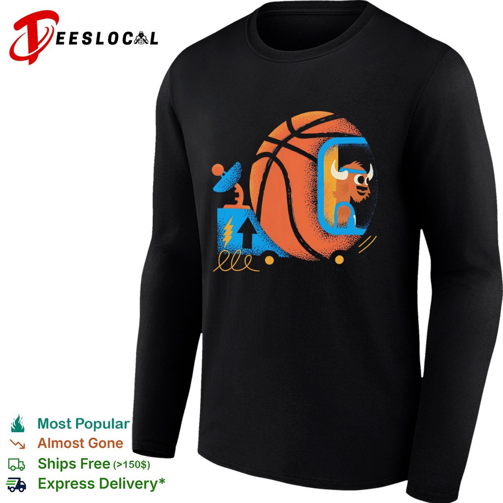 Dallas Mavericks Buffalo Mascot Driving Basketball Satellite Retro Space Fun shirt