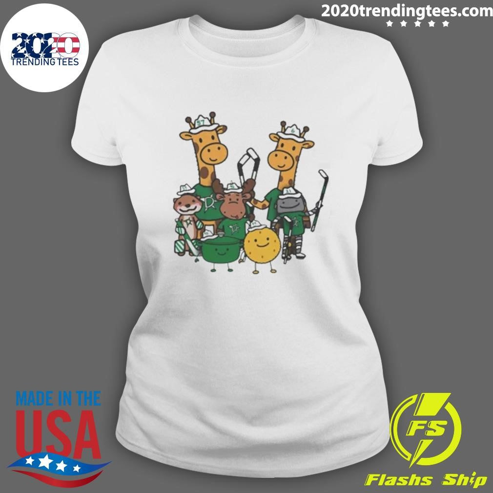 Dallas Stars Cartoon Group Illustration Shirt