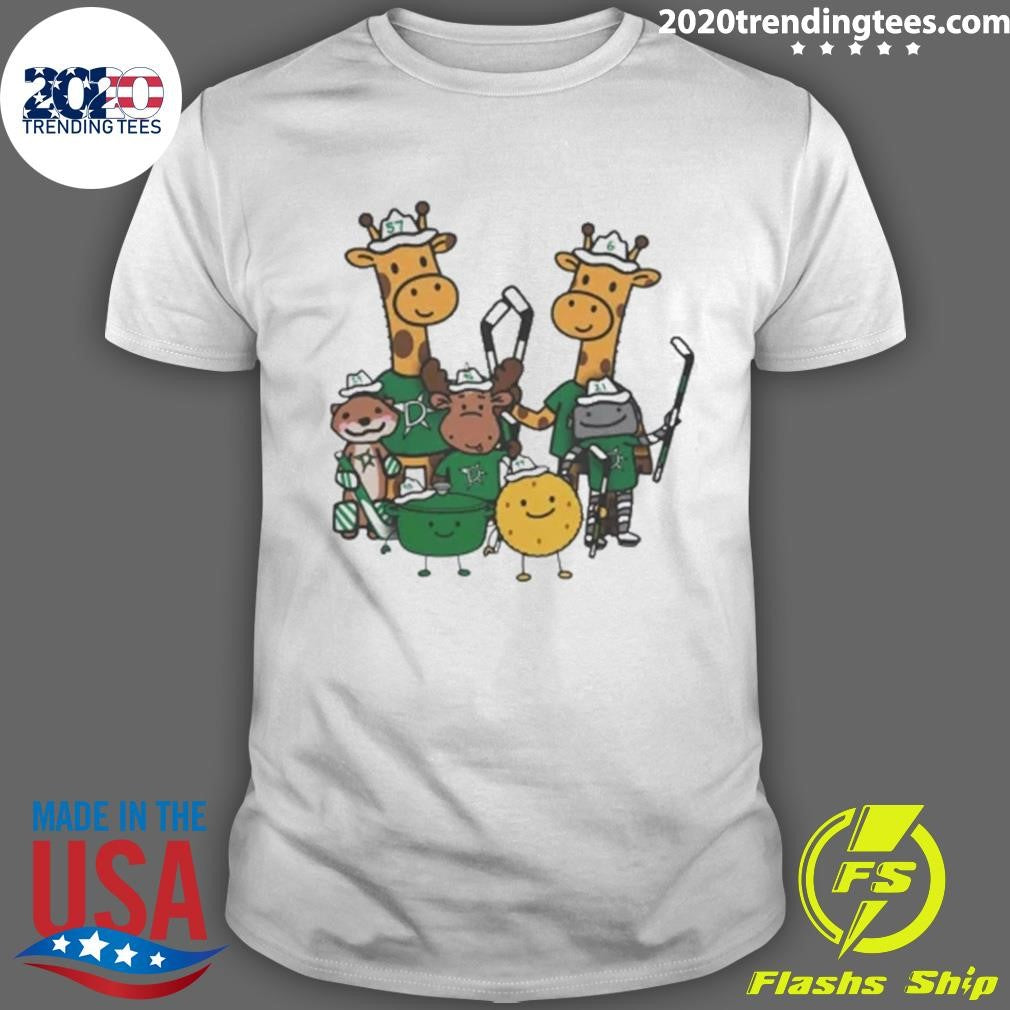 Dallas Stars Cartoon Group Illustration Shirt