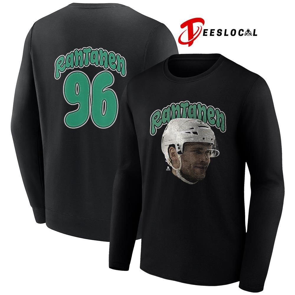 Dallas Stars Mikko Rantanen portrait name and number shirt
