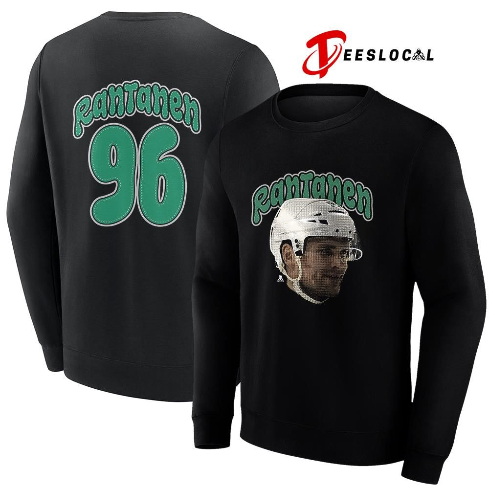 Dallas Stars Mikko Rantanen portrait name and number shirt