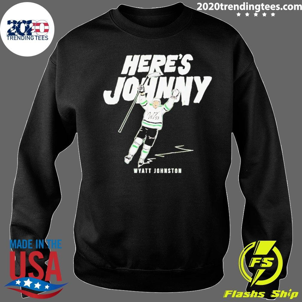 Dallas Stars Wyatt Johnston Here’s Johnny Signature Shirt