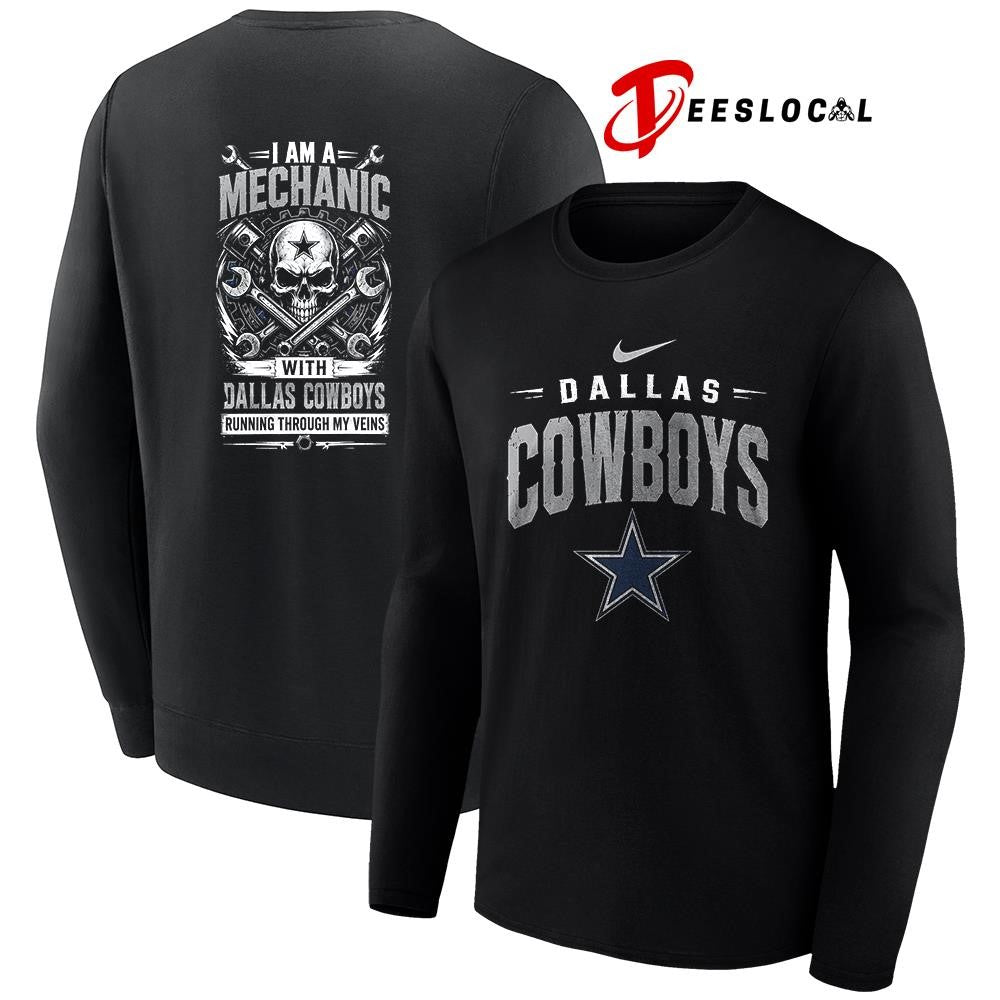 DallasCowboysIamamechanicrunningthroughmyveinsskeletonshirt