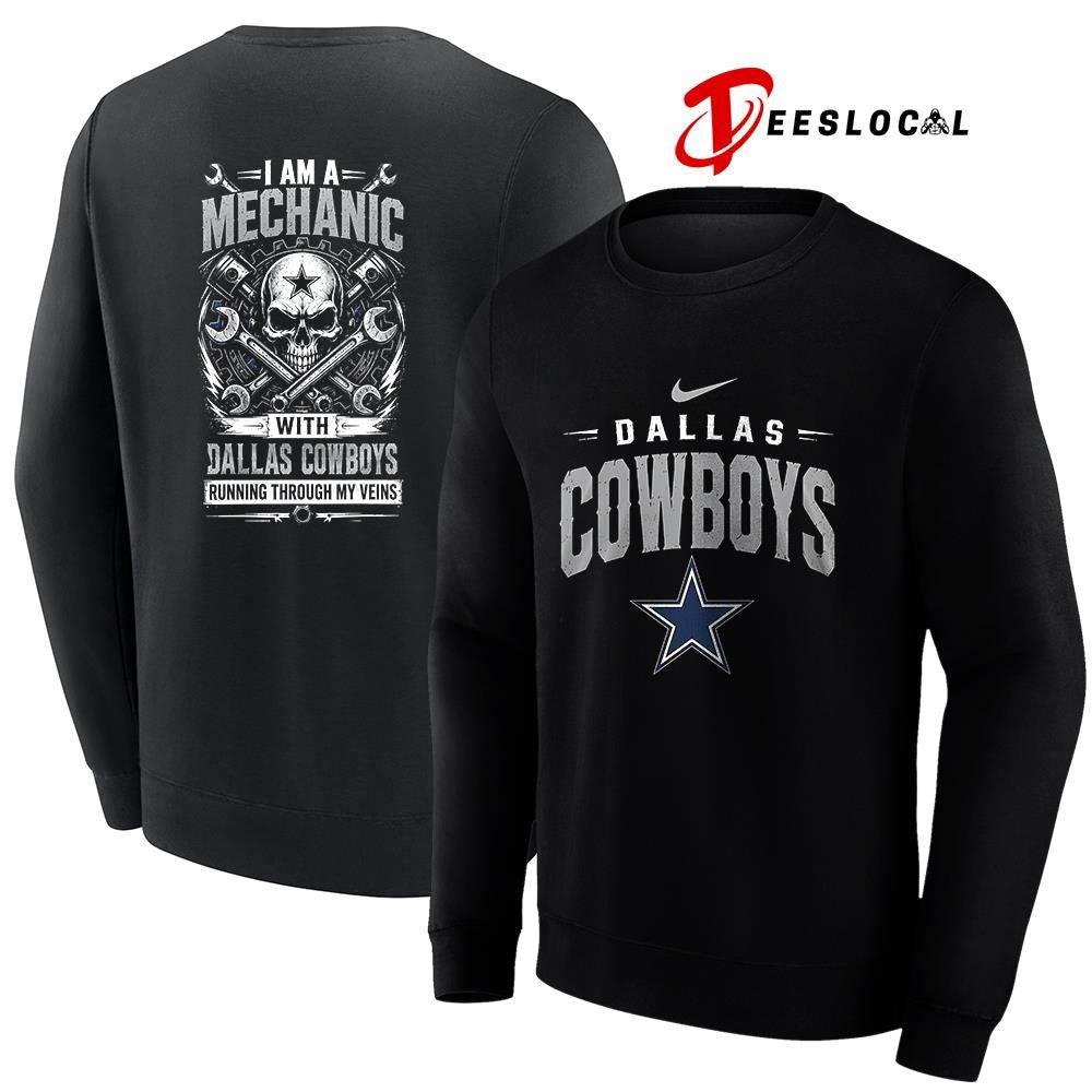 DallasCowboysIamamechanicrunningthroughmyveinsskeletonshirt