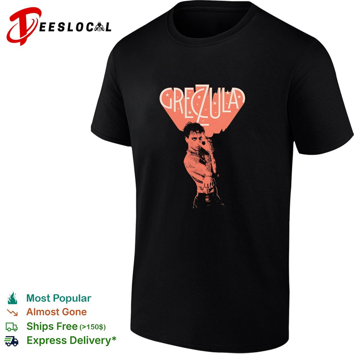 Damiano David GRECZULA Måneskin Rock Music Parody Essential Crewneck shirt