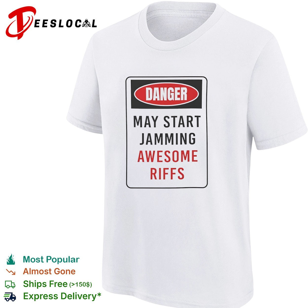 Danger May Start Jamming Awesome Riffs Shirt