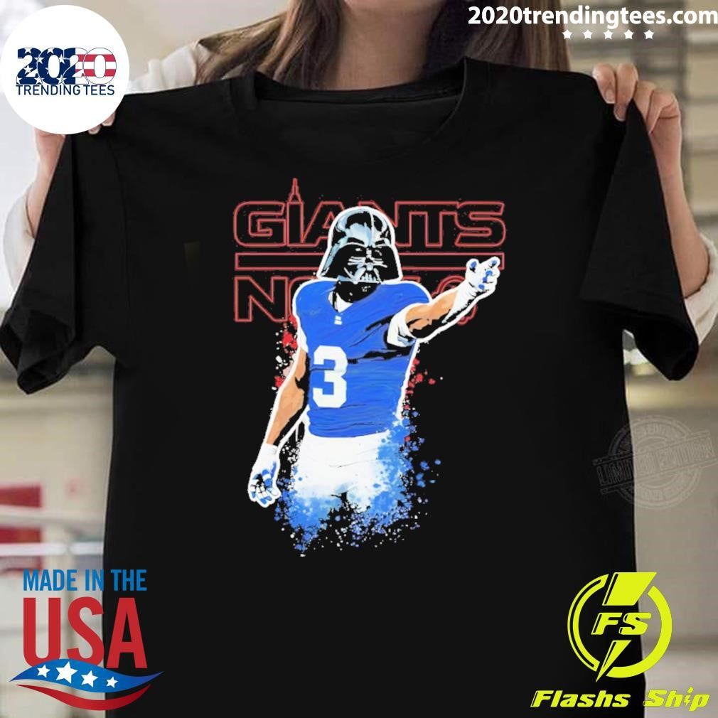 Darth Vader X Cam Skattebo 3 New York Giants Football Shirt