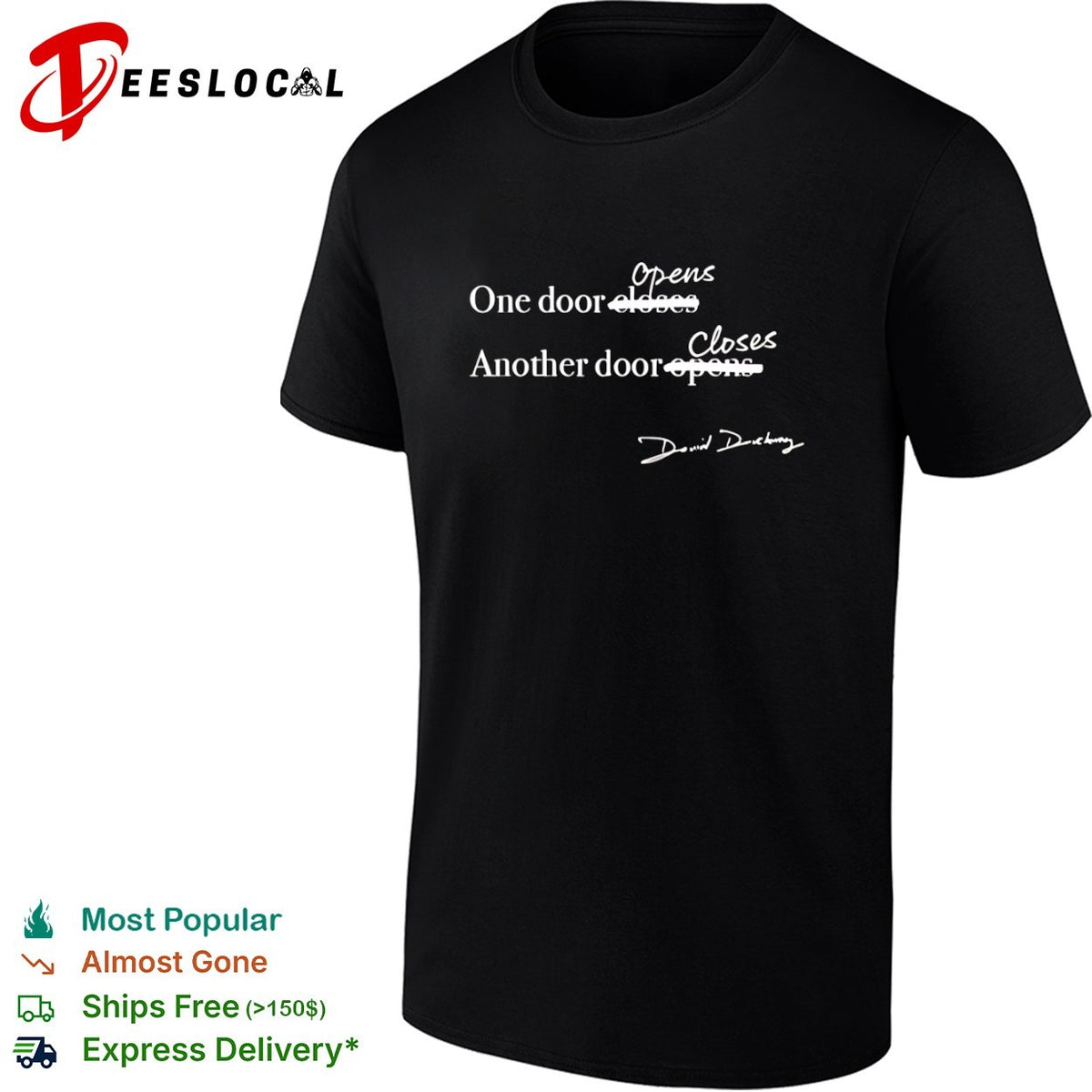 David Duchovny crossed out one door opens another closes shirt