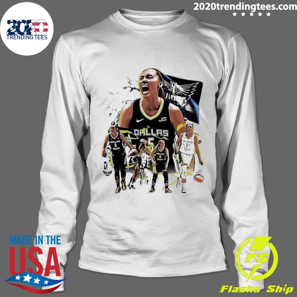 DeMar DeRozan wearing Paige Bueckers Dallas Wings Tee Shirt