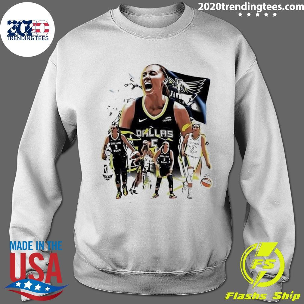 DeMar DeRozan wearing Paige Bueckers Dallas Wings Tee Shirt