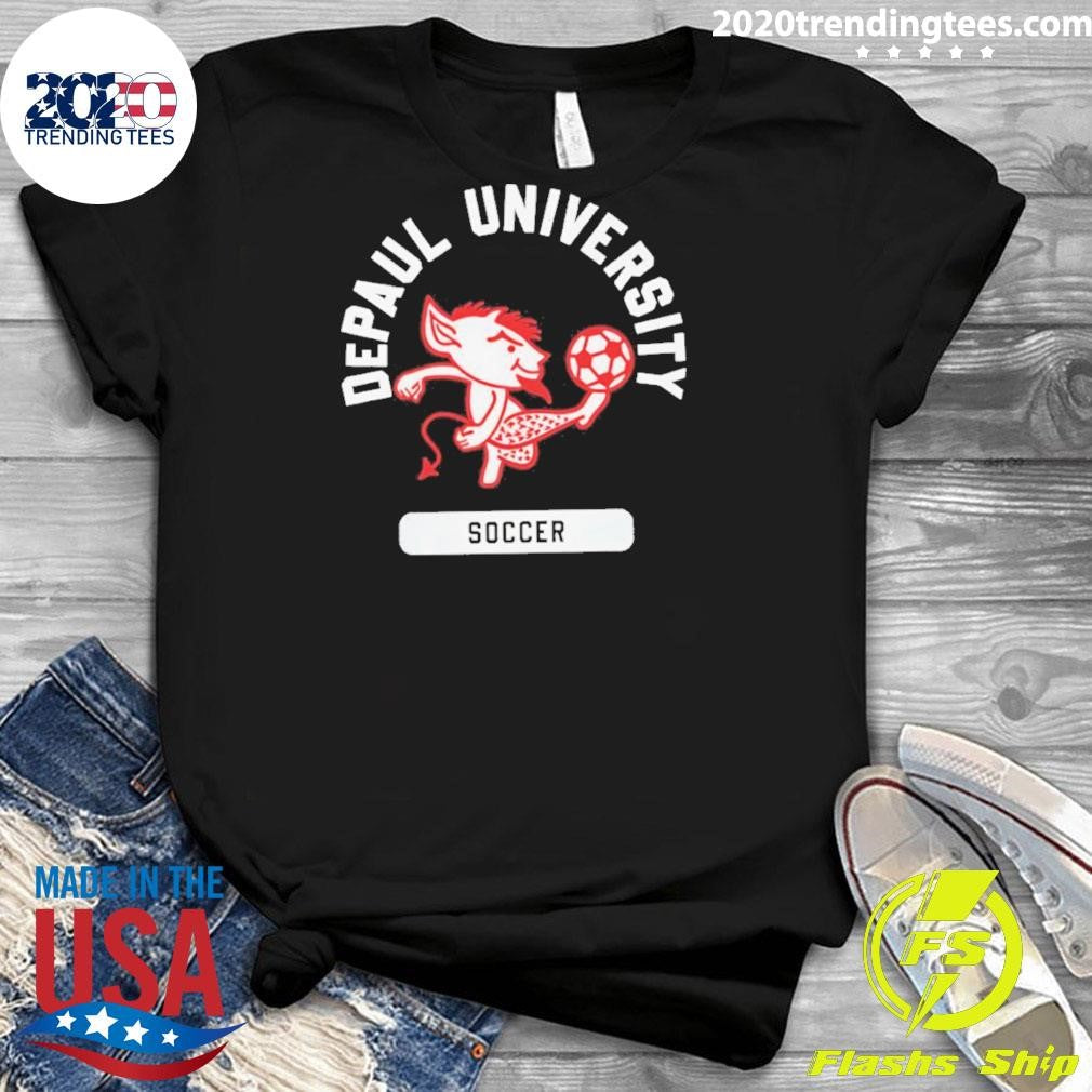 DePaul Blue Demons Mascot Soccer Logo shirt