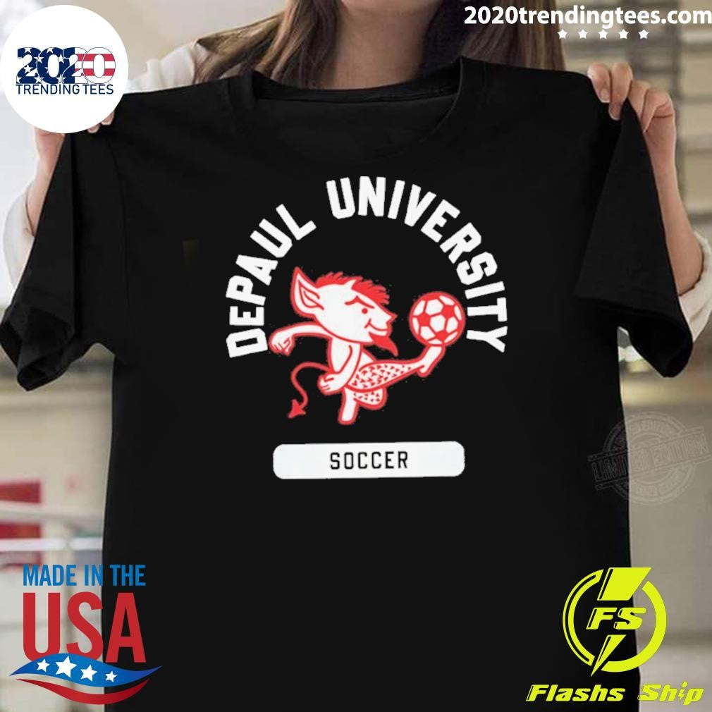 DePaul Blue Demons Mascot Soccer Logo shirt