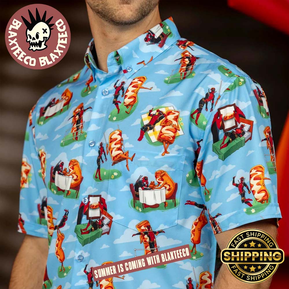 Deadpool RSVLTS Chimichanga Dreams Button Short Sleeve Hawaiian Shirt