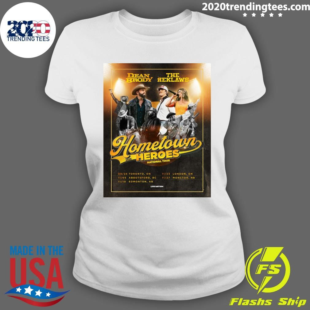 Dean Brody and The Reklaws Are Coming To Toronto And London For The Hometown Heroes Tour 2026 Shirt