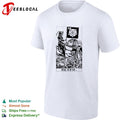 Death Tarot Card XIII Skeleton Riding Horse and Black Rose shirt