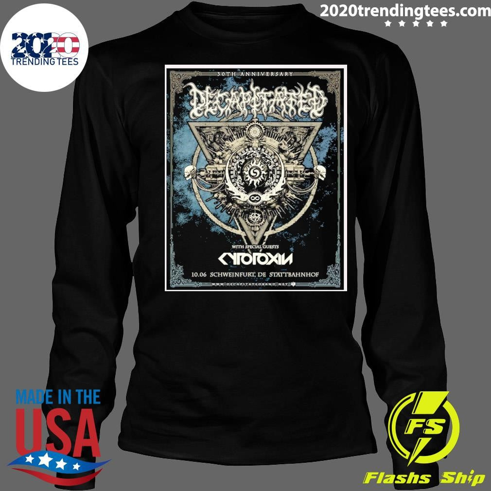 Decapitated 30th Anniversary Summer Tour October 6th 2026 Stattbahnhof in Schweinfurt, Germany Shirt