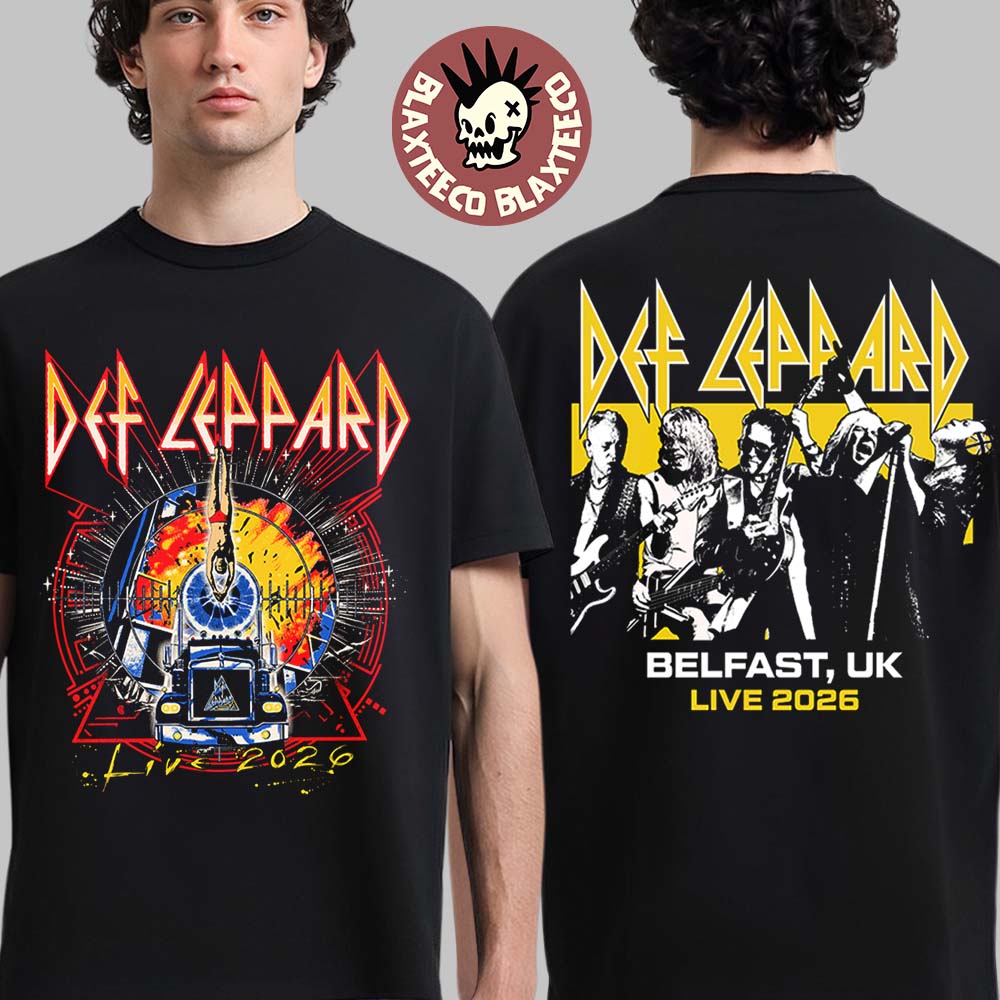 Def Leppard Live 2026 Tour UK And EU Merch Belfast UK Event T-Shirt