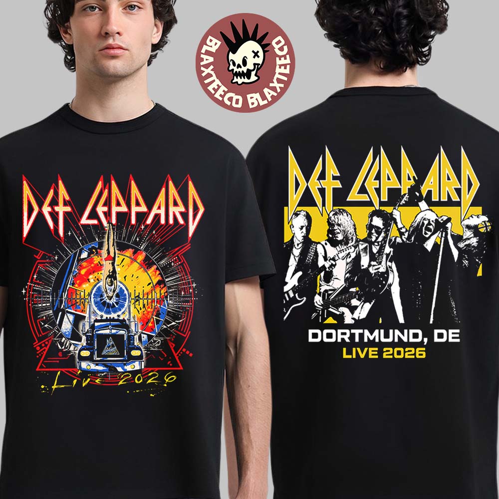 Def Leppard Live 2026 Tour UK And EU Merch Dortmund Germany Event T-Shirt