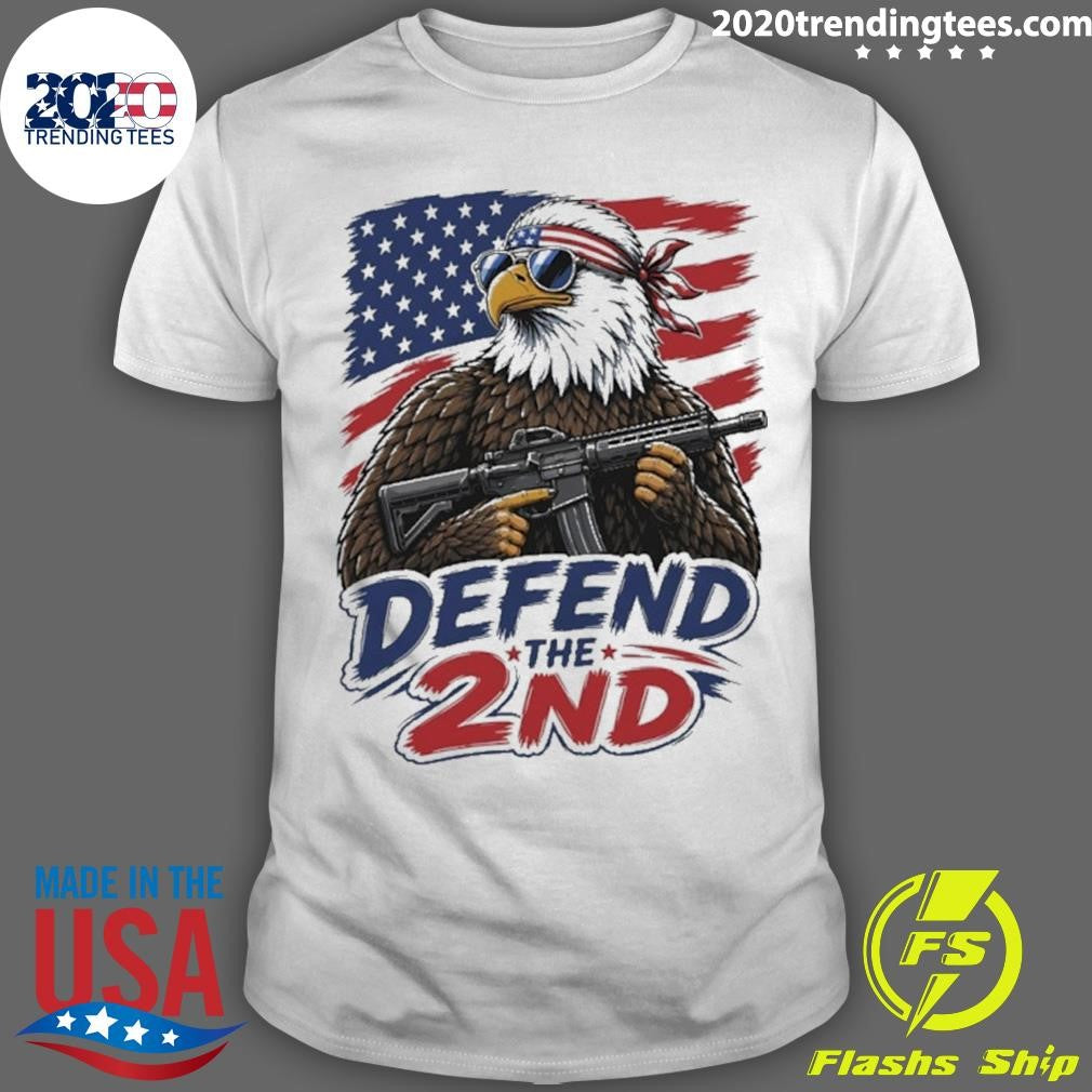 Defend The 2nd Eagle Gun Patriotic Graphic Shirt
