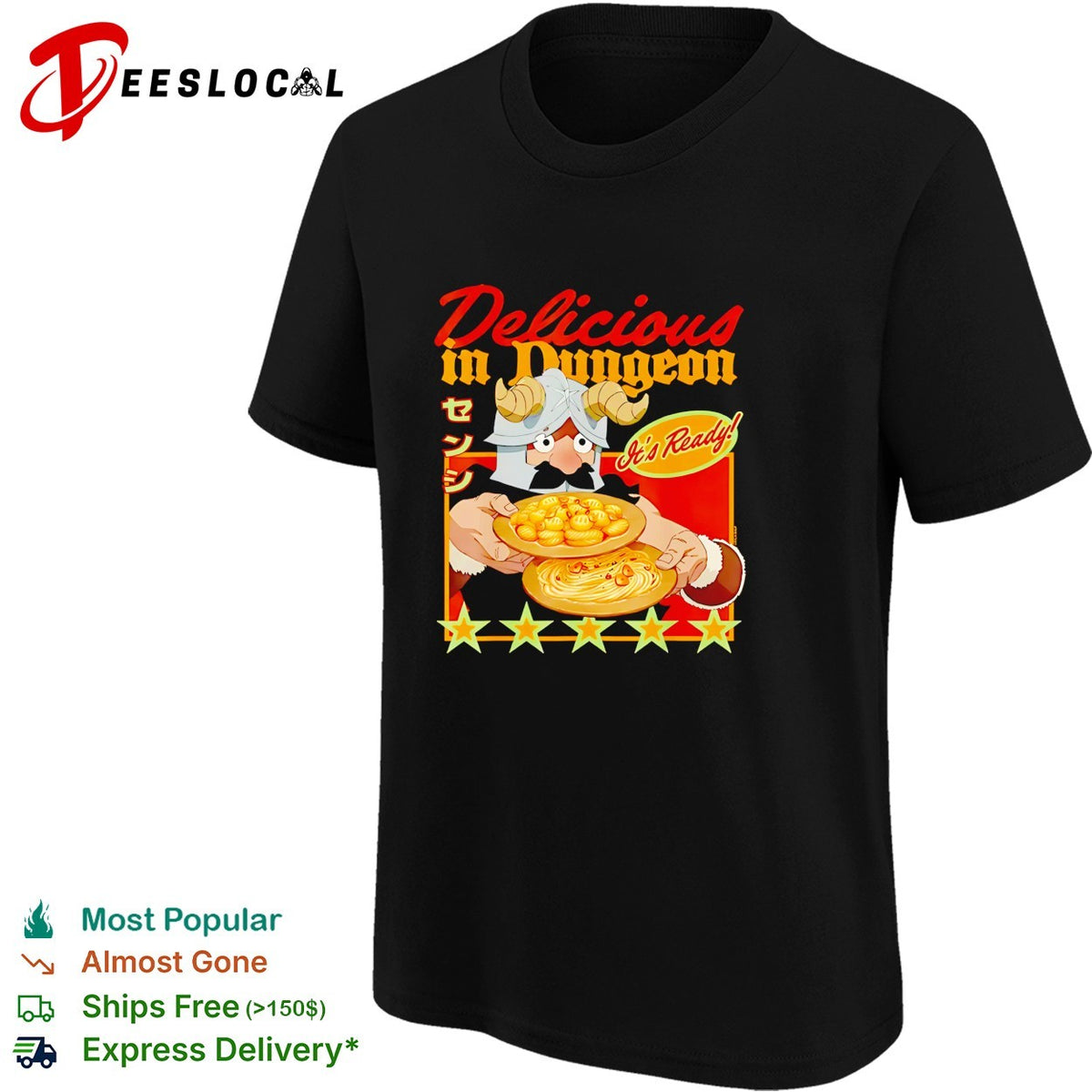 Delicious in Dungeon dwarf chef presenting dish anime fantasy art shirt