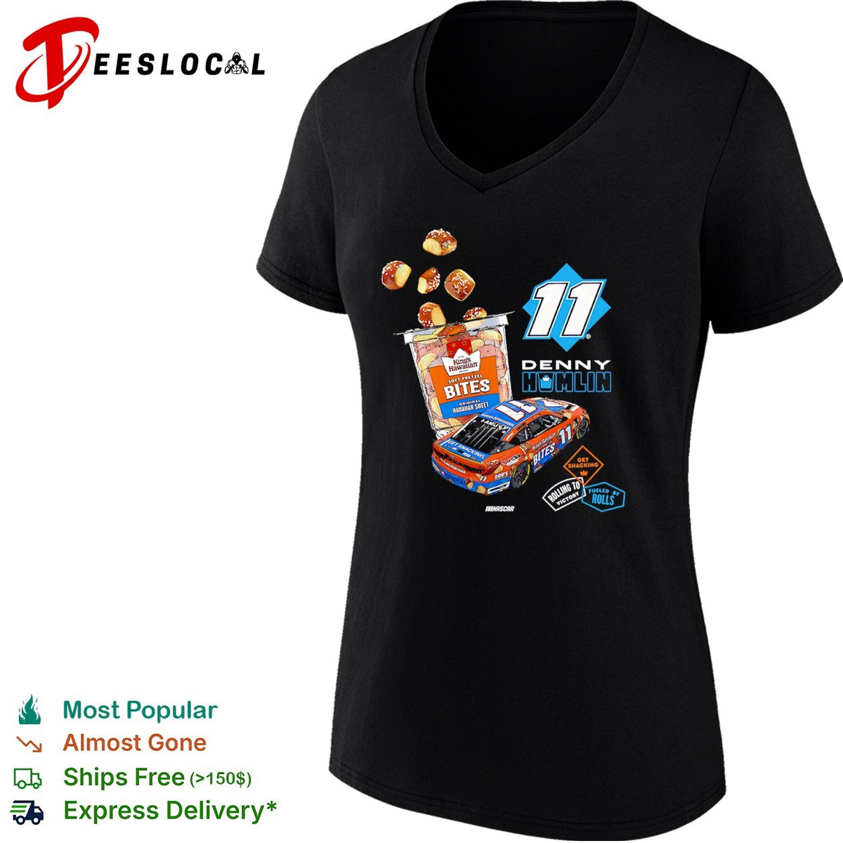 Denny Hamlin 11 Joe Gibbs Racing Nascar Kings Hawaiian Soft Pretzel Bites shirt