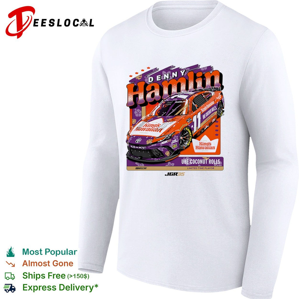 Denny Hamlin Joe Gibbs Racing NASCAR Kings Hawaiian Ube Coconut Rolls shirt