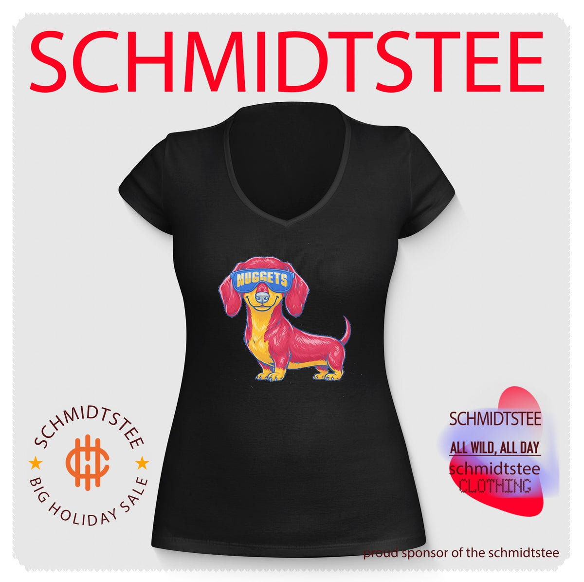 Denver Nuggets Dachshund Dog cartoon shirt