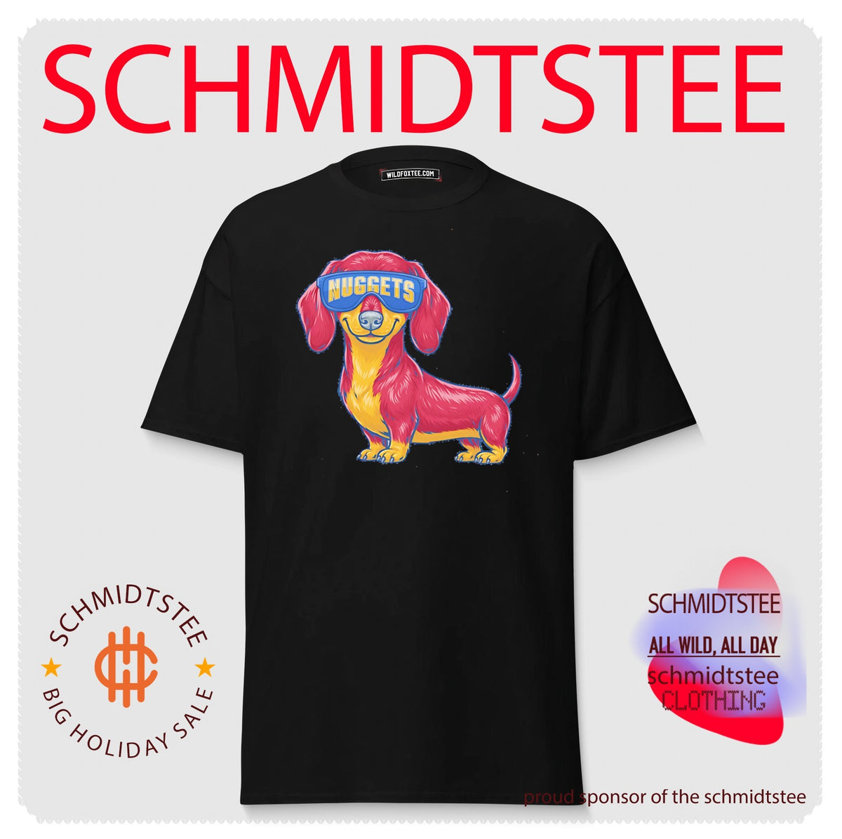 Denver Nuggets Dachshund Dog cartoon shirt