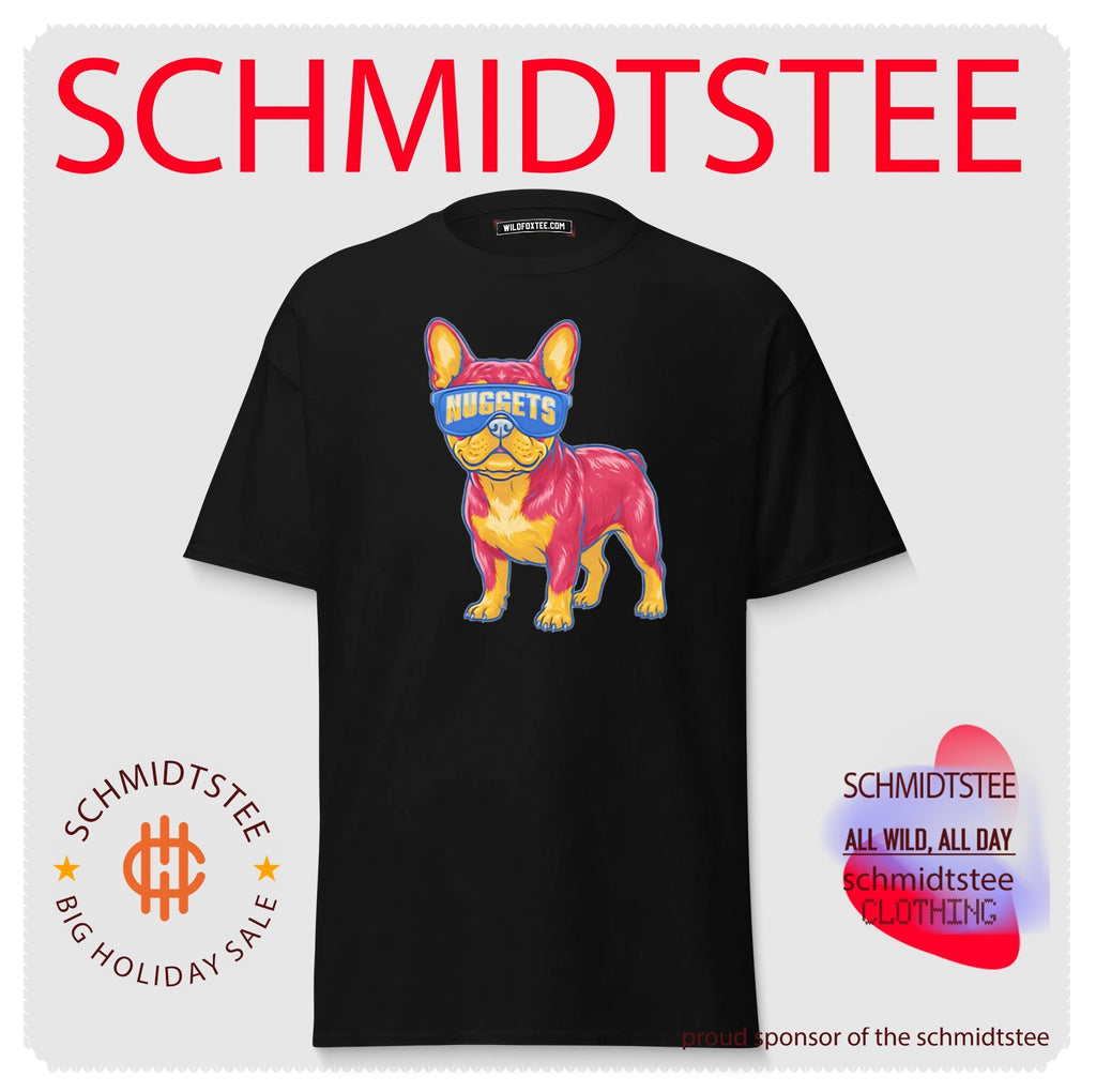 Denver Nuggets French Bulldog cartoon shirt