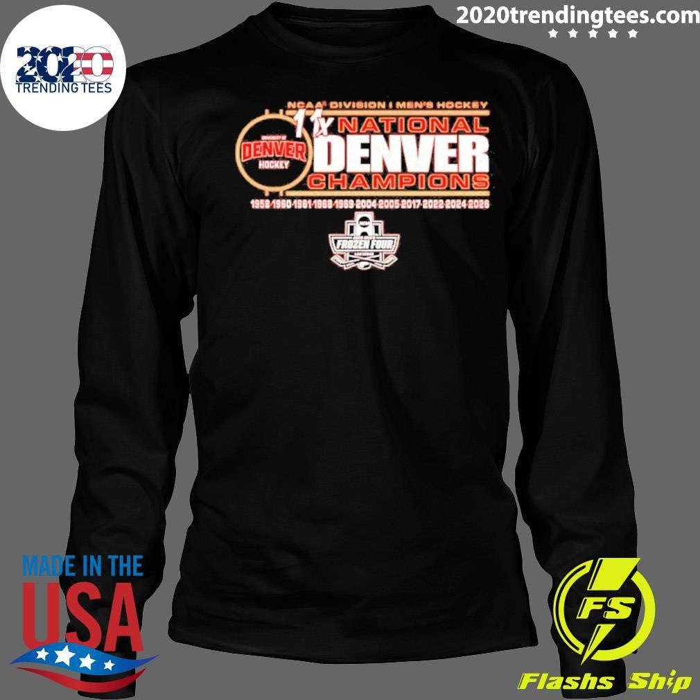 Denver Pioneers 11-time Ncaa Frozen Four Men’s Ice Hockey National Champions Shirt