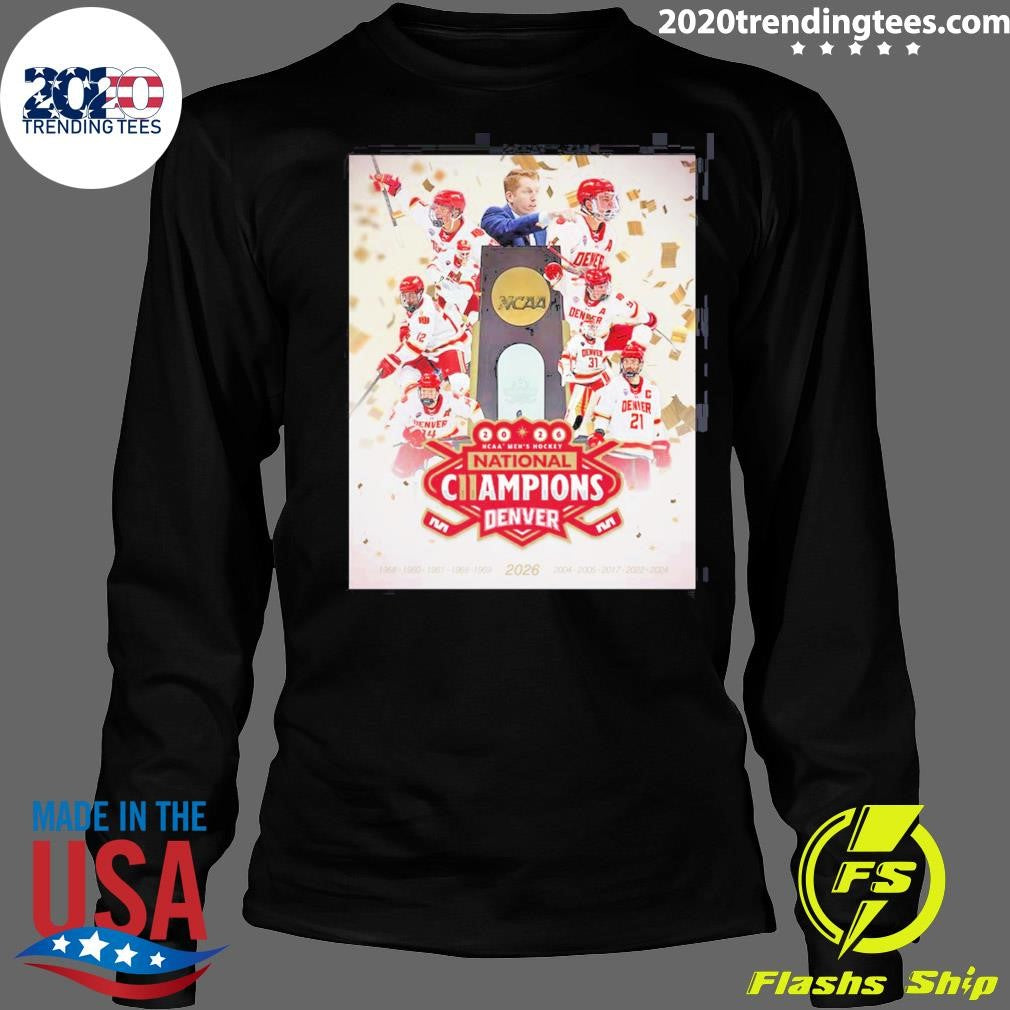 Denver Pioneers 2026 NCAA Men’s Hockey National Champions 11-Time Shirt