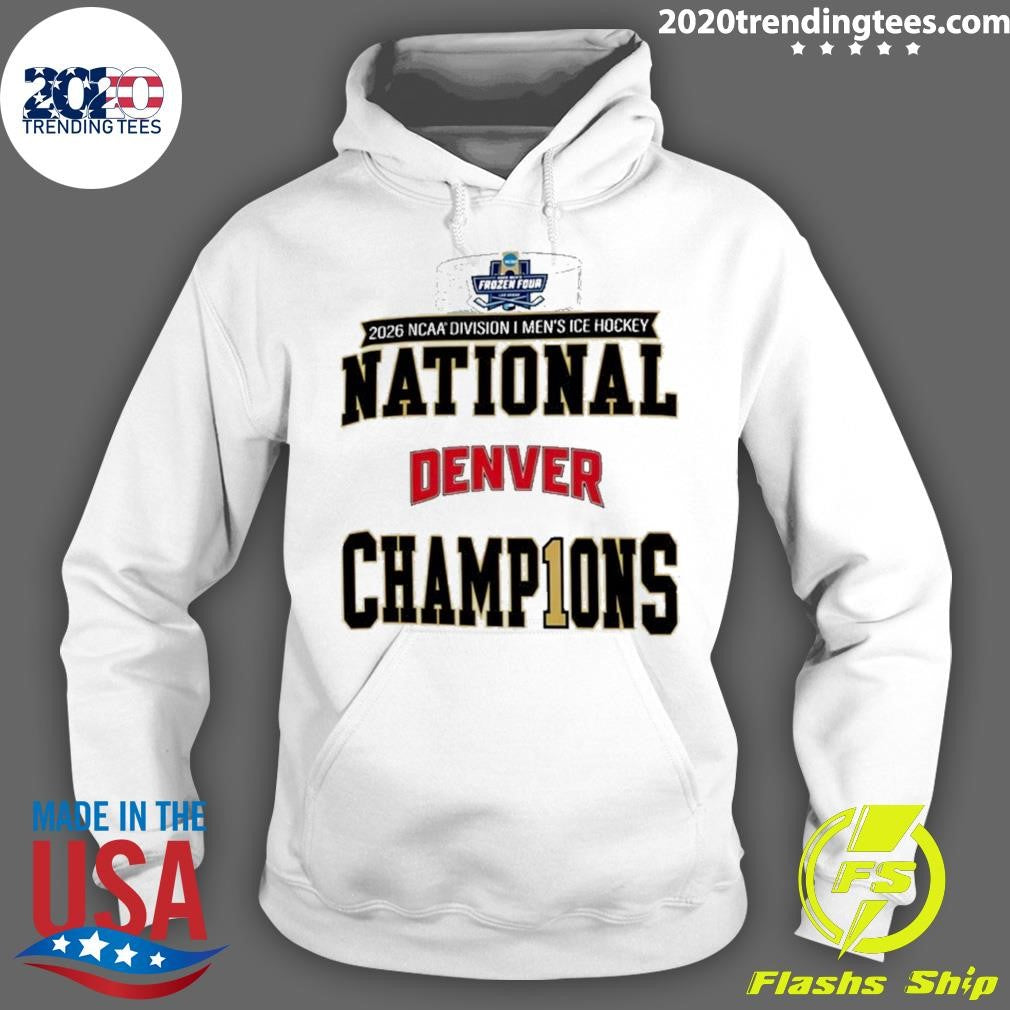 Denver Pioneers 2026 Ncaa Frozen Four Men’s Ice Hockey National Champions Locker Room Shirt