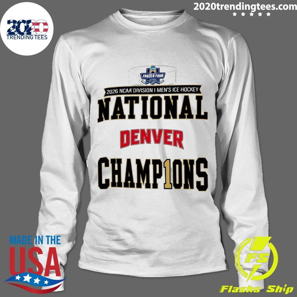 Denver Pioneers 2026 Ncaa Frozen Four Men’s Ice Hockey National Champions Locker Room Shirt
