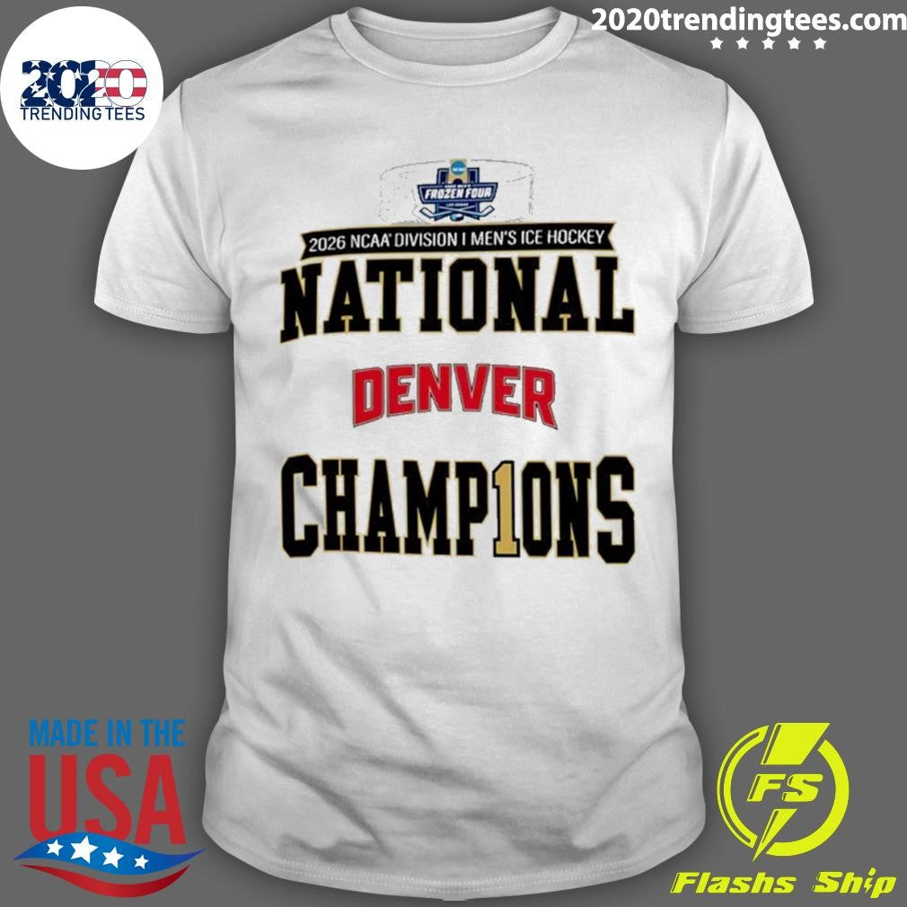 Denver Pioneers 2026 Ncaa Frozen Four Men’s Ice Hockey National Champions Locker Room Shirt