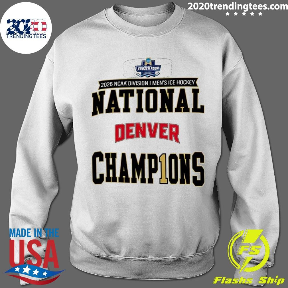 Denver Pioneers 2026 Ncaa Frozen Four Men’s Ice Hockey National Champions Locker Room Shirt