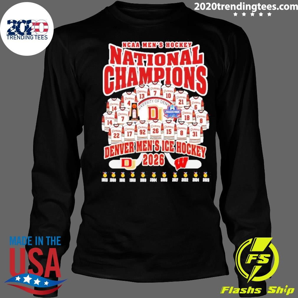 Denver Pioneers 2026 Ncaa Men’s Ice Hockey National Champions Jersey Shirt
