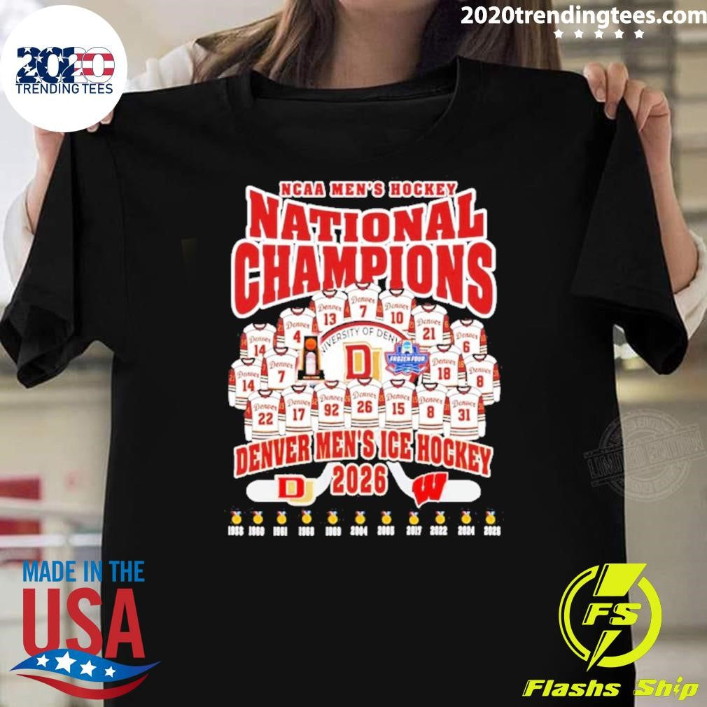 Denver Pioneers 2026 Ncaa Men’s Ice Hockey National Champions Jersey Shirt