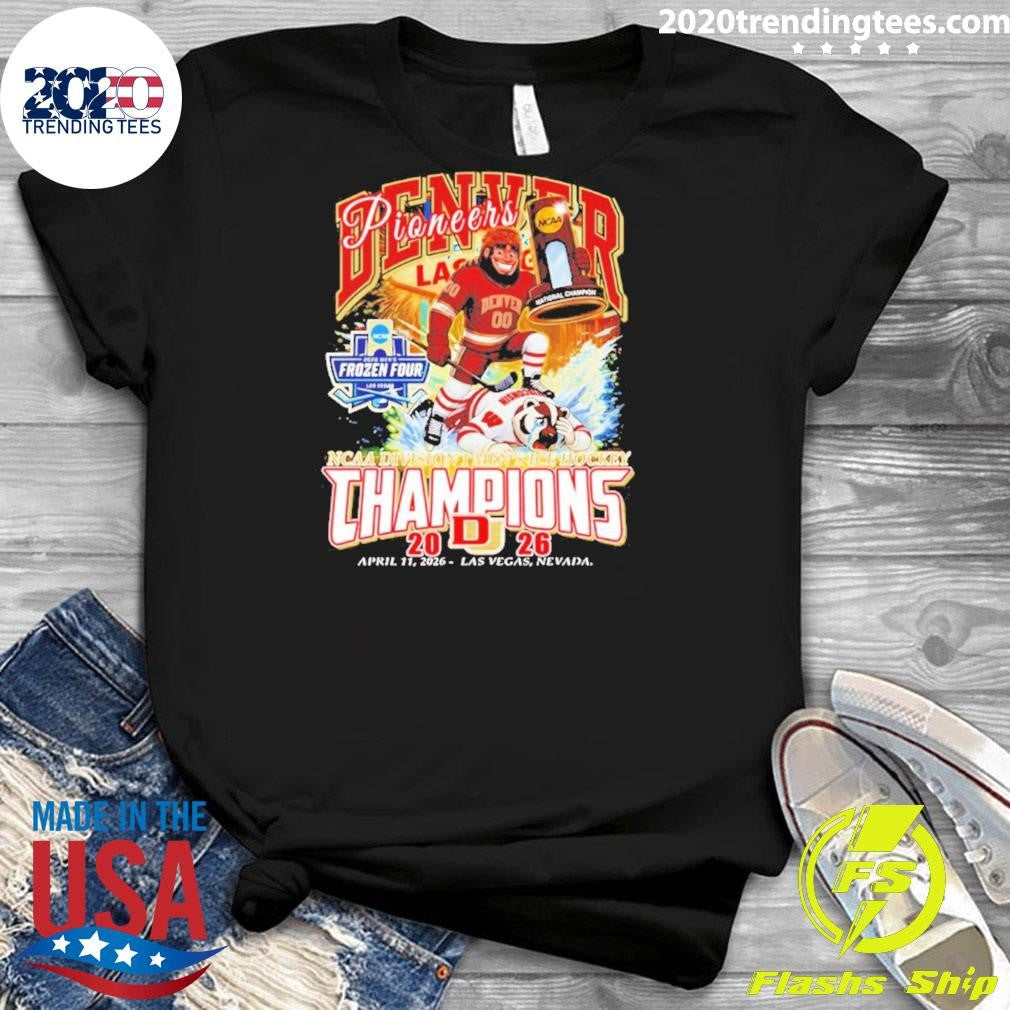 Denver Pioneers 2026 Ncaa Men’s Ice Hockey National Champions Mascot Shirt