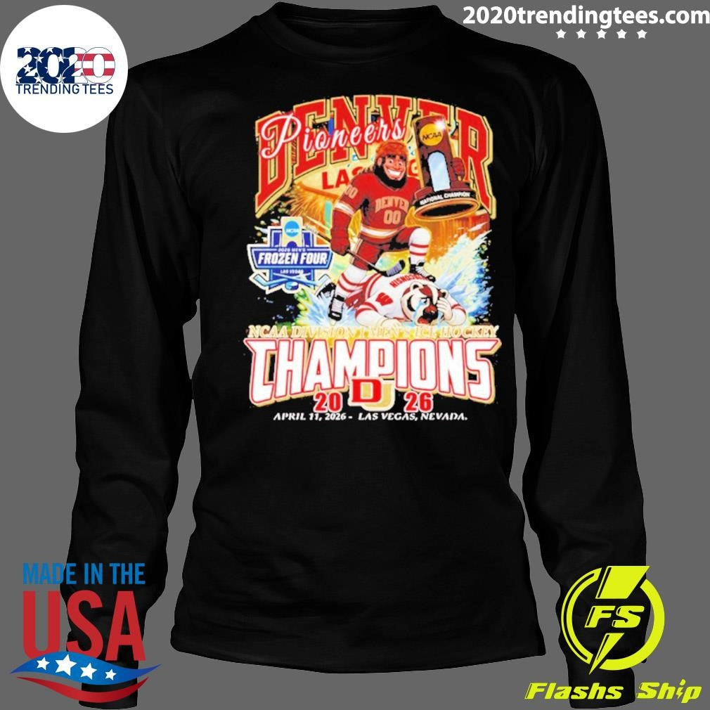 Denver Pioneers 2026 Ncaa Men’s Ice Hockey National Champions Mascot Shirt