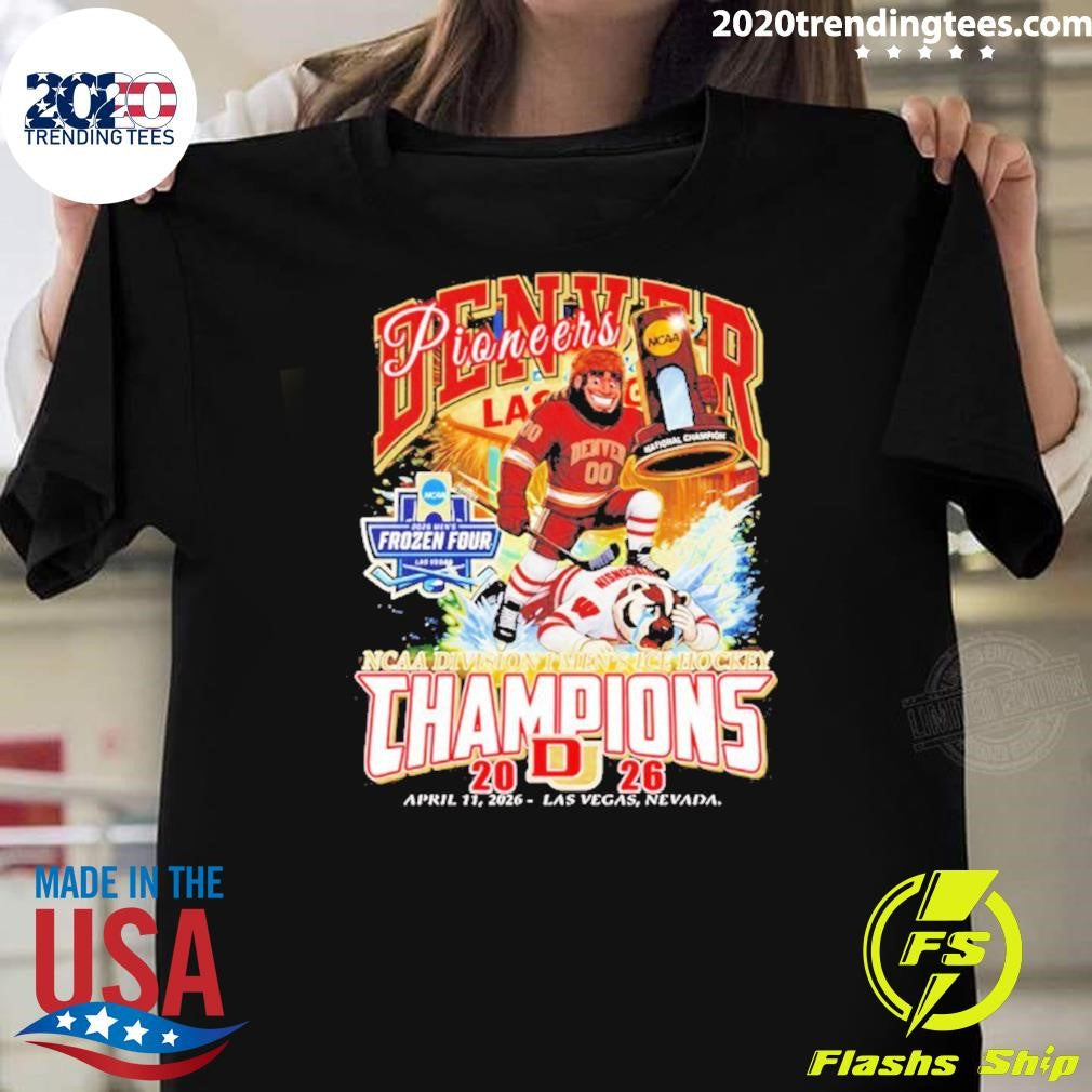 Denver Pioneers 2026 Ncaa Men’s Ice Hockey National Champions Mascot Shirt