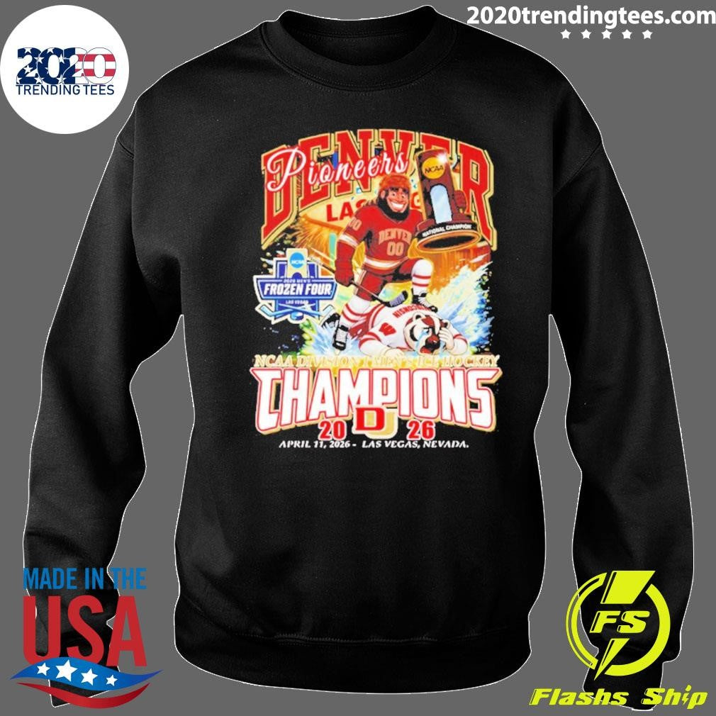 Denver Pioneers 2026 Ncaa Men’s Ice Hockey National Champions Mascot Shirt