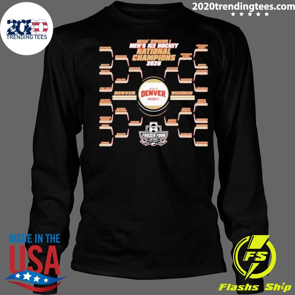 Denver Pioneers Blue 84 Unisex 2026 NCAA Frozen Four Men’s Ice Hockey National Champions Bracket Shirt
