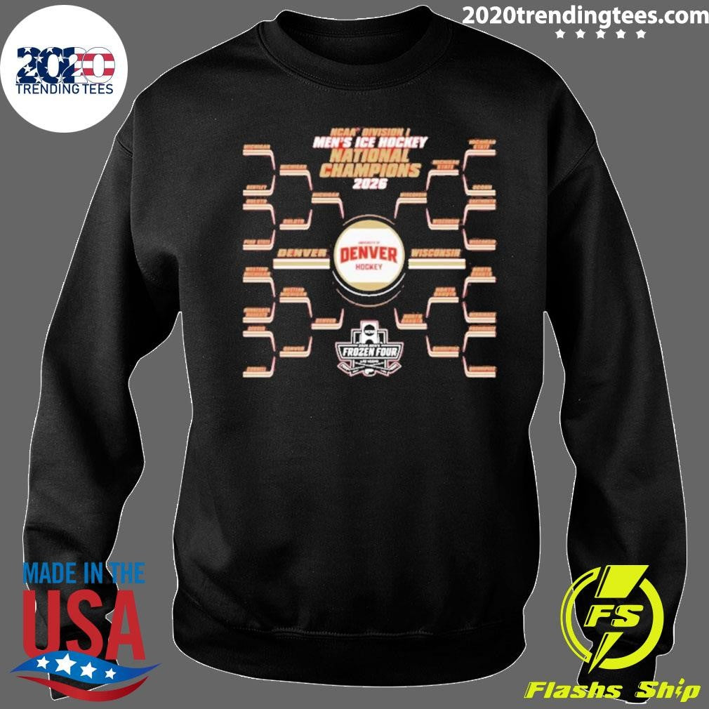 Denver Pioneers Blue 84 Unisex 2026 NCAA Frozen Four Men’s Ice Hockey National Champions Bracket Shirt