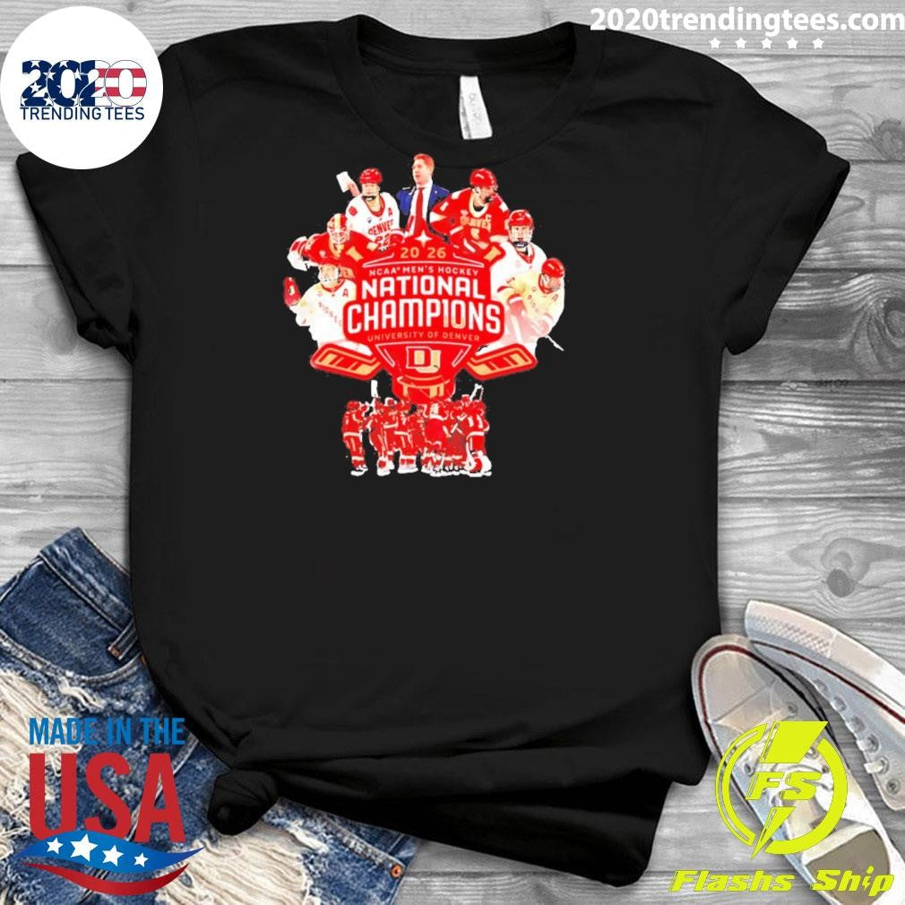Denver Pioneers Men’s Ice Hockey 2026 National Champions Player Collage Shirt