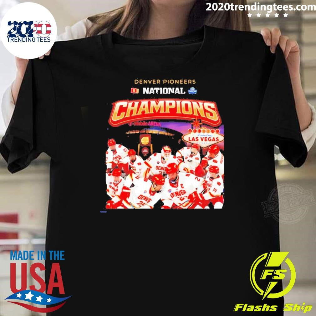Denver Pioneers Men’s Ice Hockey National Champions ’26 Alll Team Poster Shirt