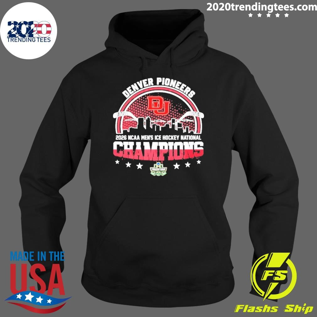 Denver Pioneers Men’s Ice Hockey National Champions ’26 City Skyline Shirt