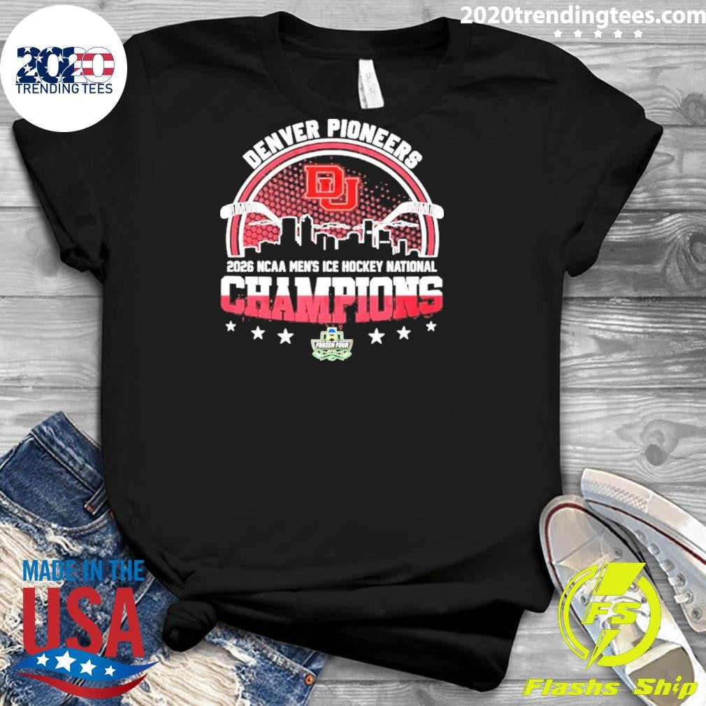 Denver Pioneers Men’s Ice Hockey National Champions ’26 City Skyline Shirt