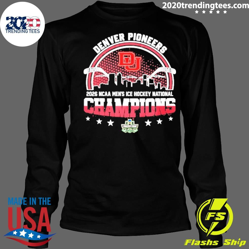 Denver Pioneers Men’s Ice Hockey National Champions ’26 City Skyline Shirt