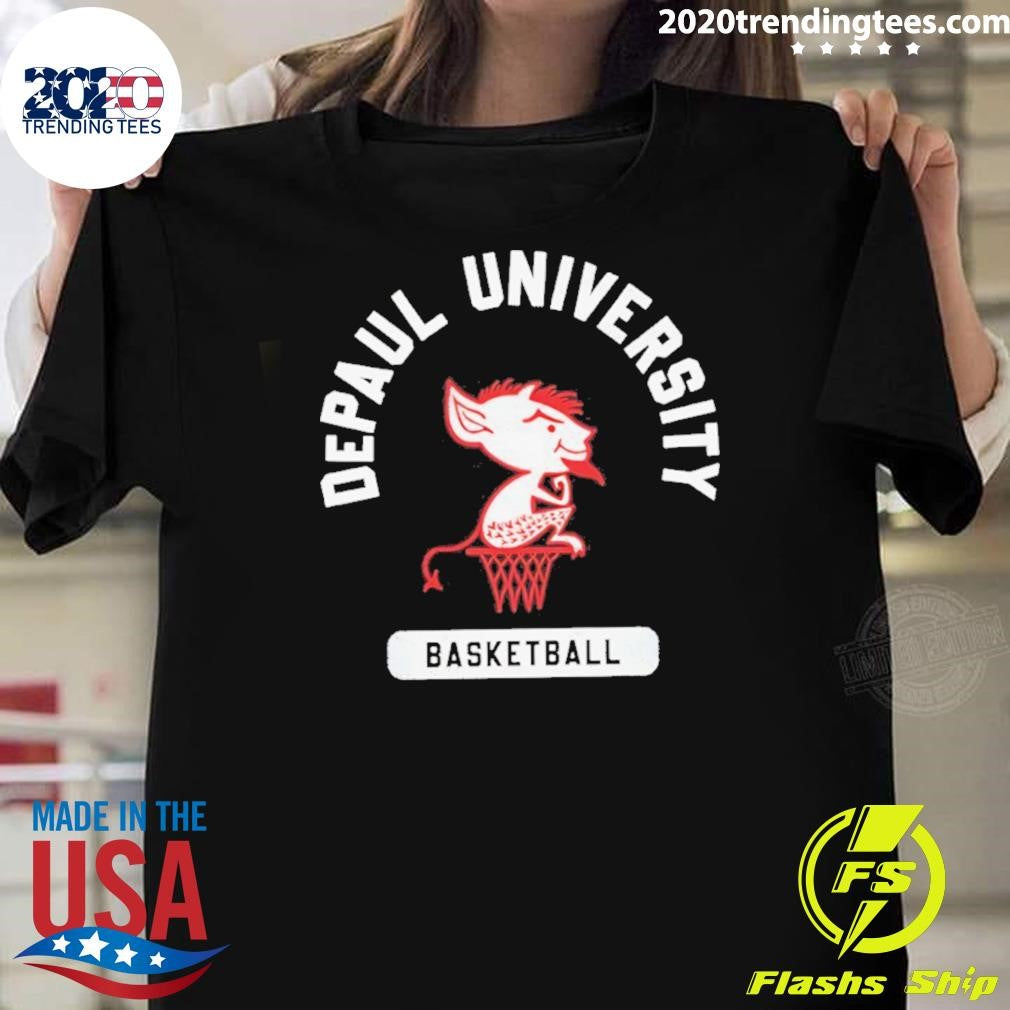 Depaul Blue Demons Mascot Basketball Logo Shirt